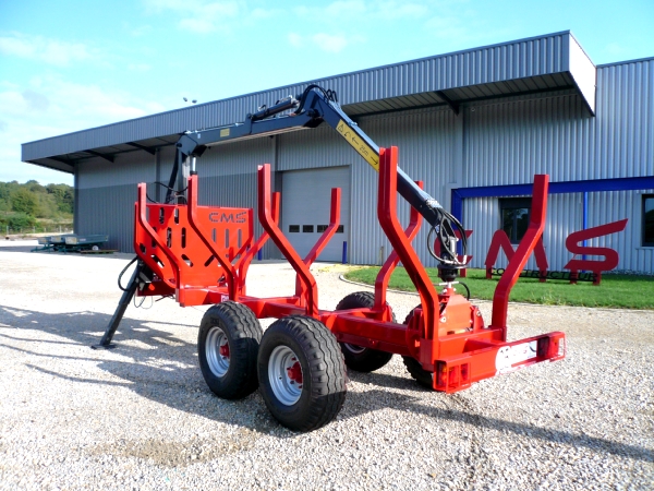 Remorque forestière grue : Matériel forestier CMS