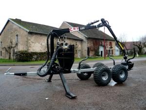 Remorque grue forestière quad Remorque grue forestière quad