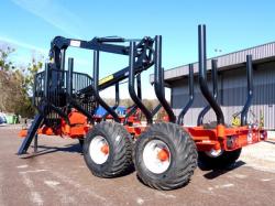 Remorque grue forestiere CMS MP115 SP 12 ranchets