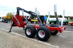 remorque forestiere CMS MP85 avec grue 650 8 ranchets