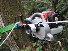 Treuil portable forest winch à câble avec enroulage automatique : matériel  forestier, treuil de débardage